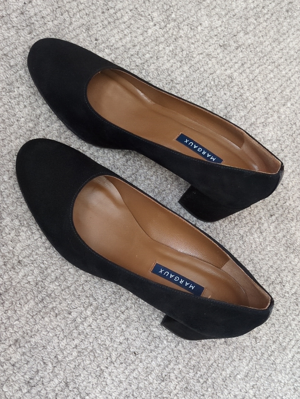 Margaux Black Suede "The Heel" Pumps
